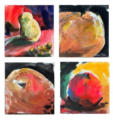 Fruit 4 paintings 7x7