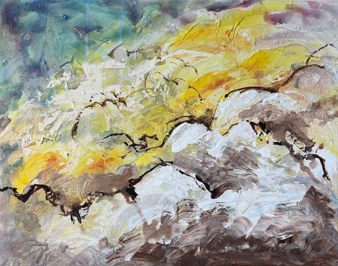 Clouds with Brown 16x20
